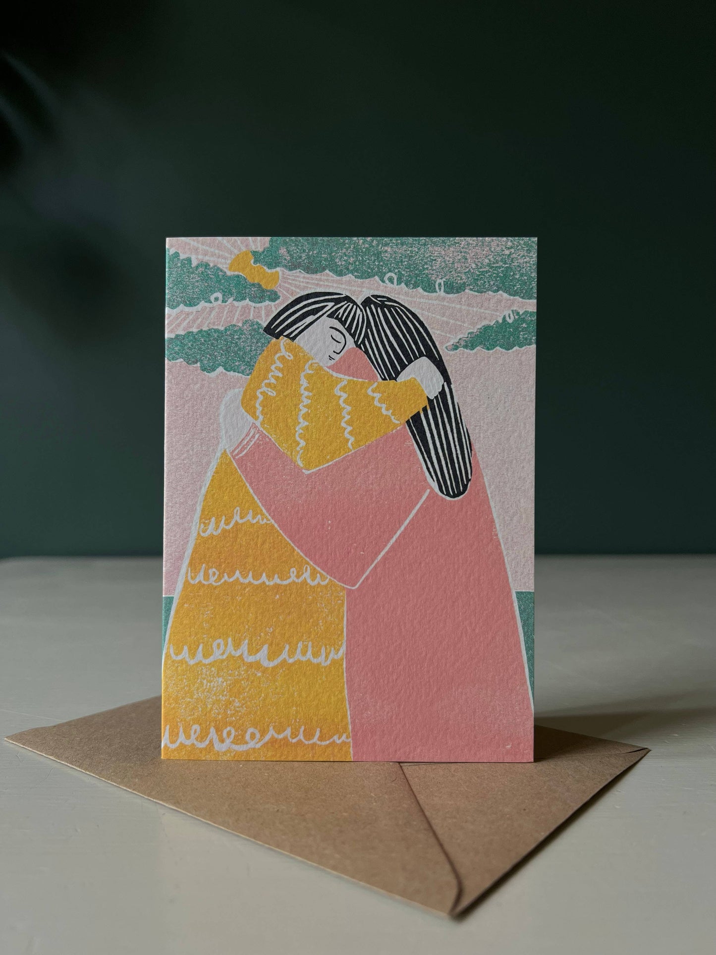 Card, warm hugs
