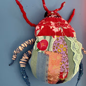 Workshop upcycle scrappy beetle bug wall hanging
