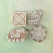 Wooden carved blocks for textile printing