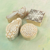 Wooden carved blocks for textile printing