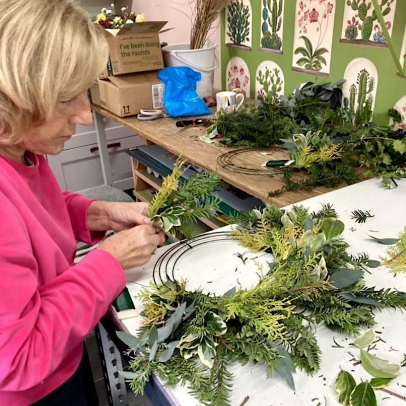Workshop Christmas wreath making