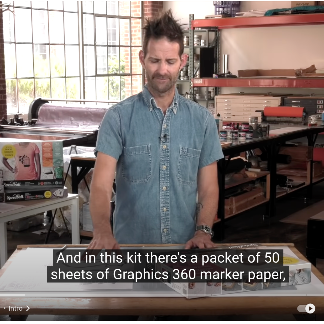 Screenprinting with paper stencil kit for beginner by Speedball
