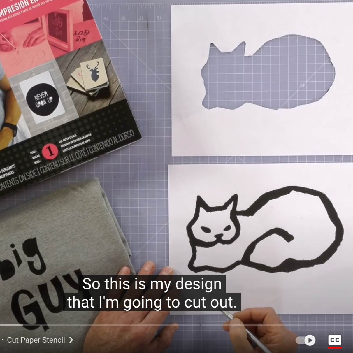 Screenprinting with paper stencil kit for beginner by Speedball