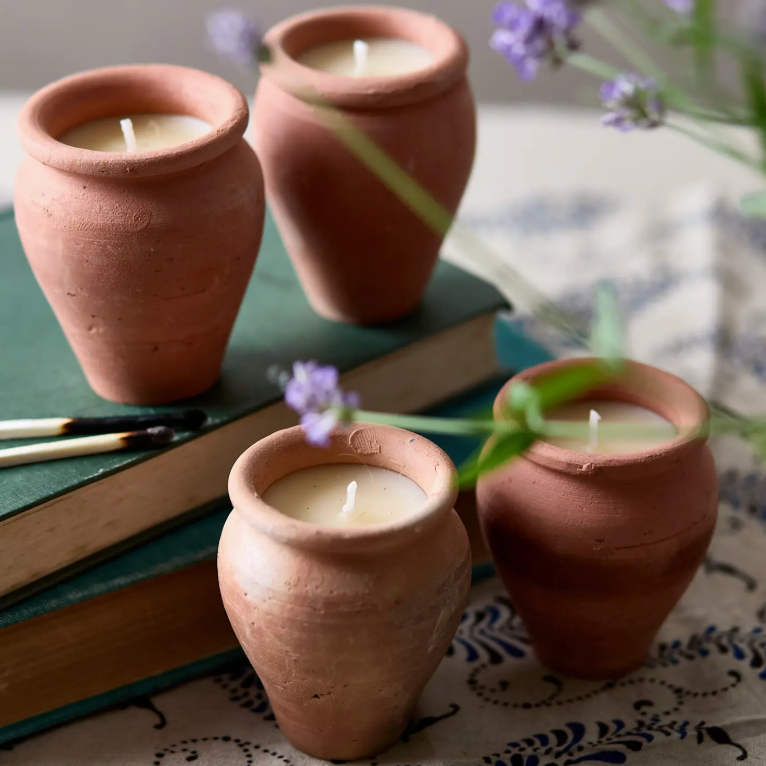 Handmade Terracotta Candles - Vishal Box of 4