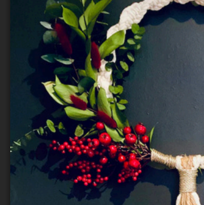 Workshop Christmas wreath in macrame