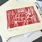 Linocut & print kit for 2 person or group