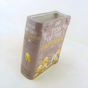 Book vase, handpainted ceramic