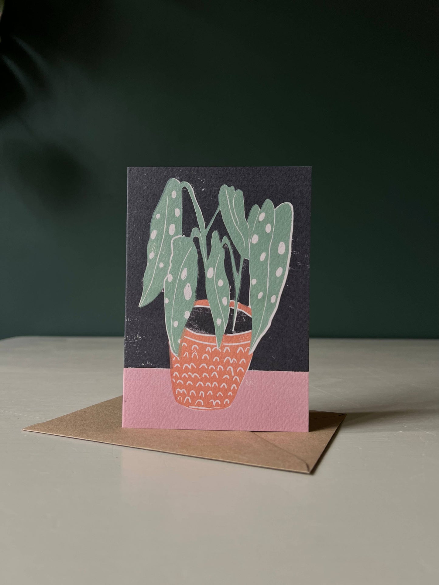 Card, Spotted Begonia