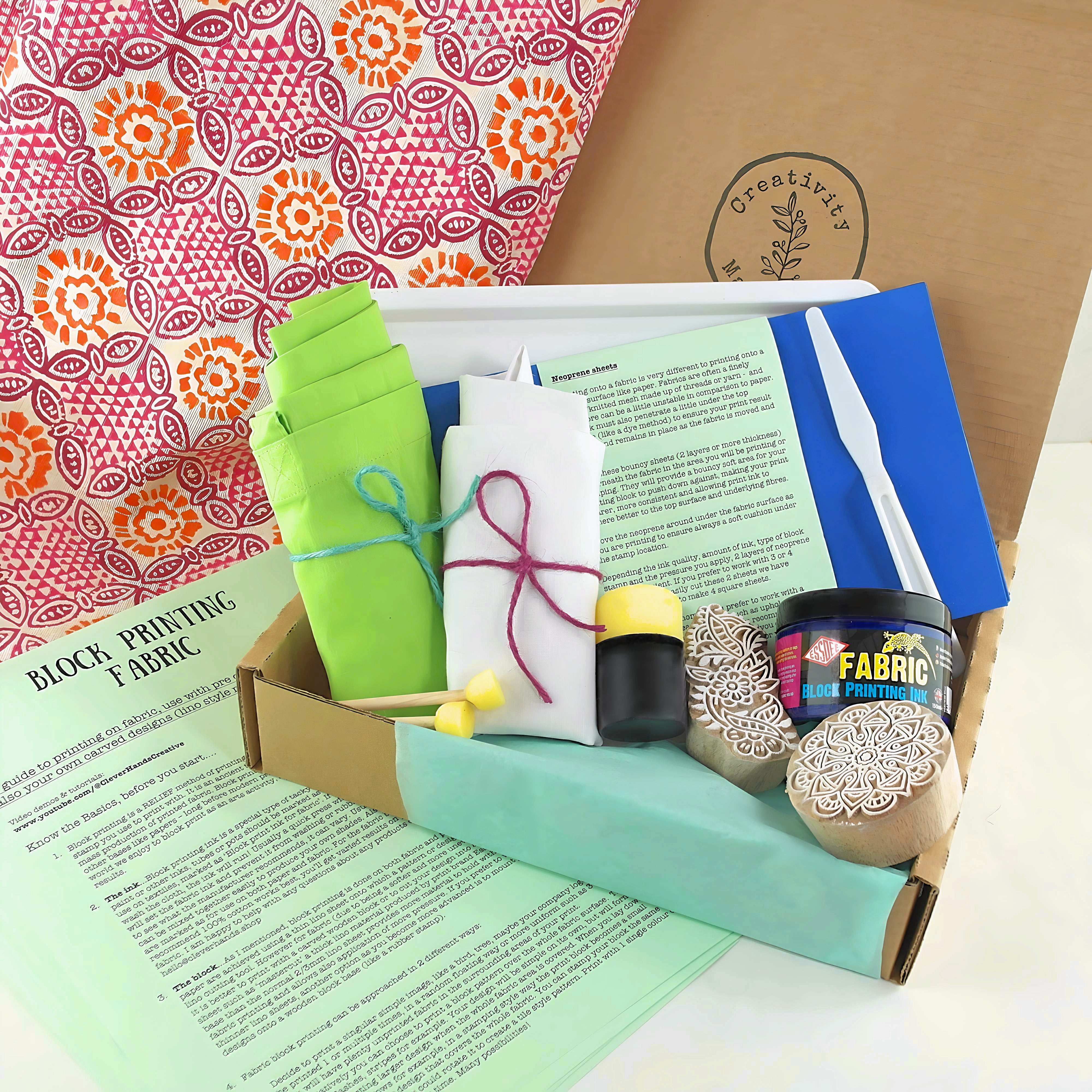 Fabric block printing kit