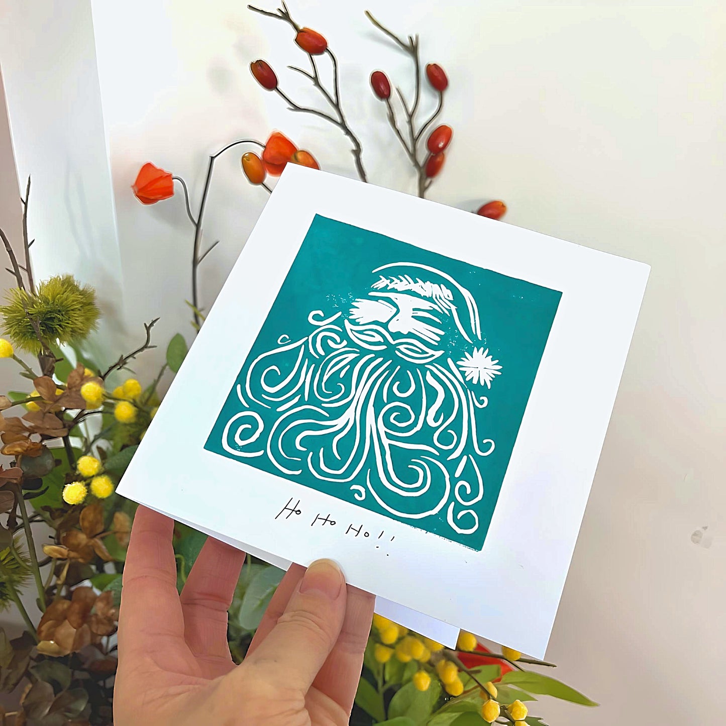 Christmas theme linocut & print kit