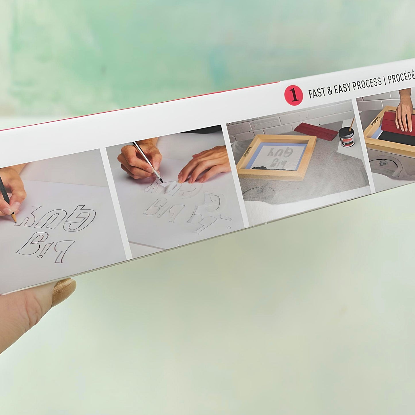 Screenprinting with paper stencil kit for beginner by Speedball