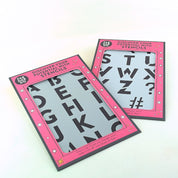 Letters stencils for fabric or paper