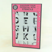 Letters stencils for fabric or paper