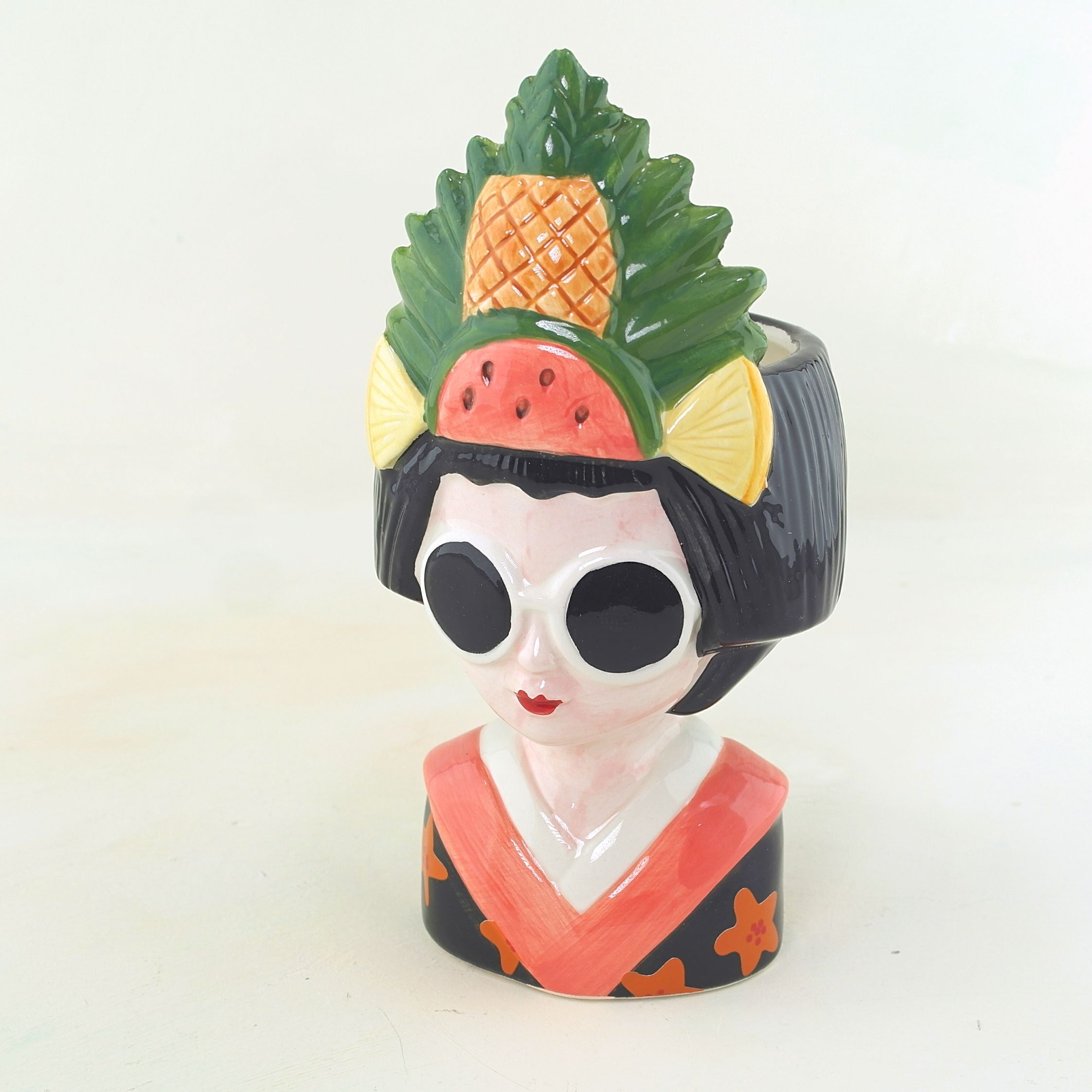 Fruity handpainted pot