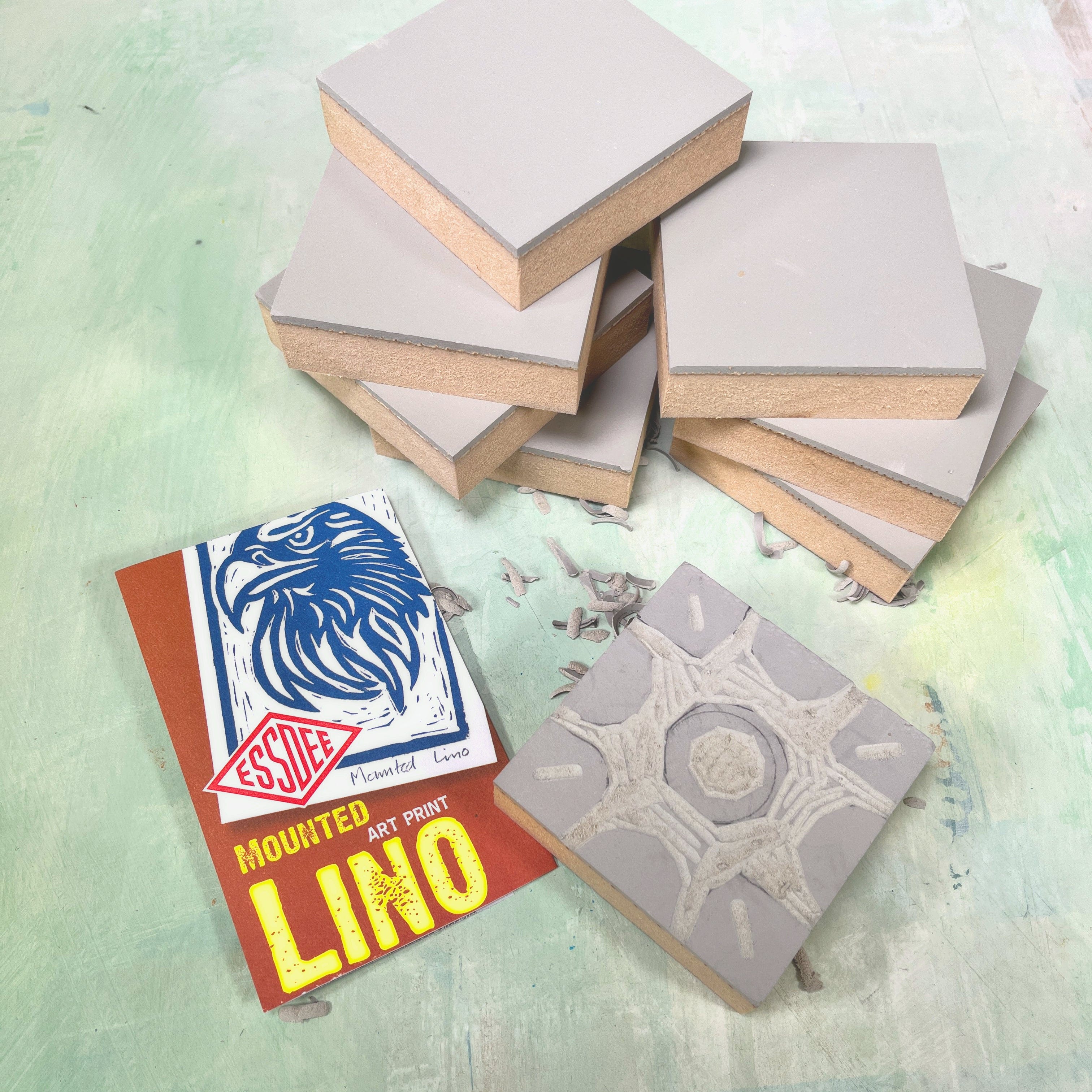 Mounted Linoleum Printing Blocks