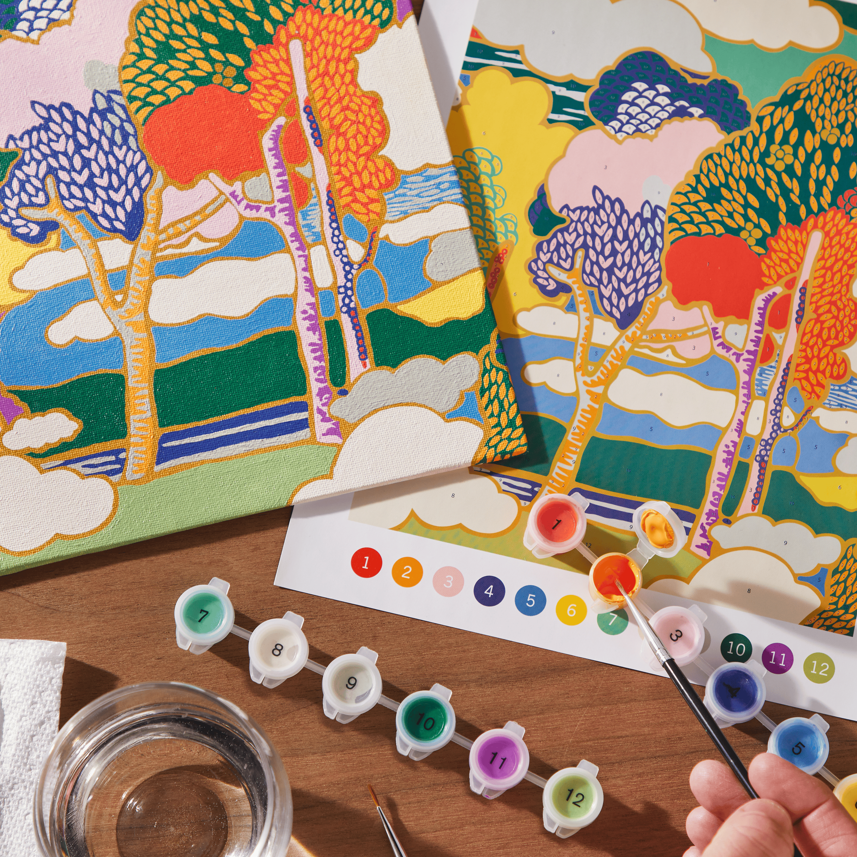 Abrams & Chronicle Liberty London paint by numbers kit trees