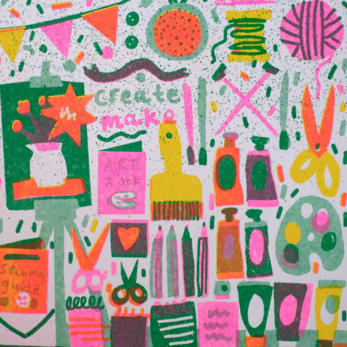 Arts & Crafts Shop A4 Risograph Art Print