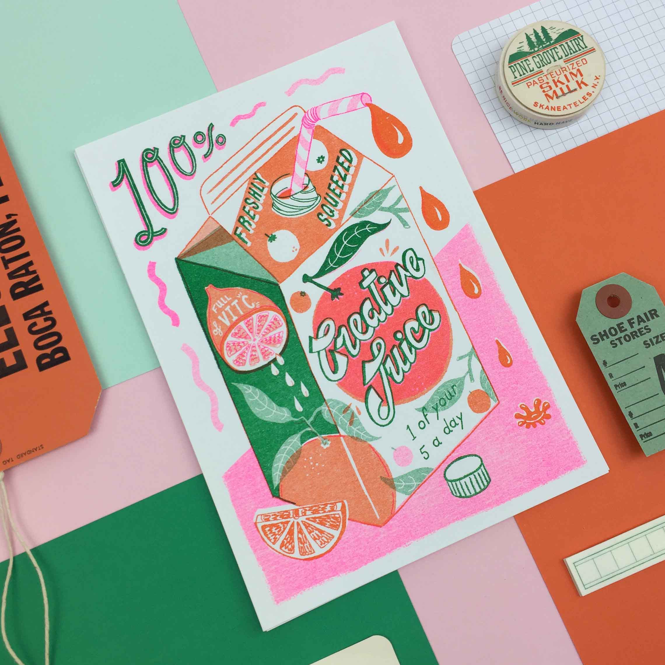 A5 Creative Juice Risograph Print