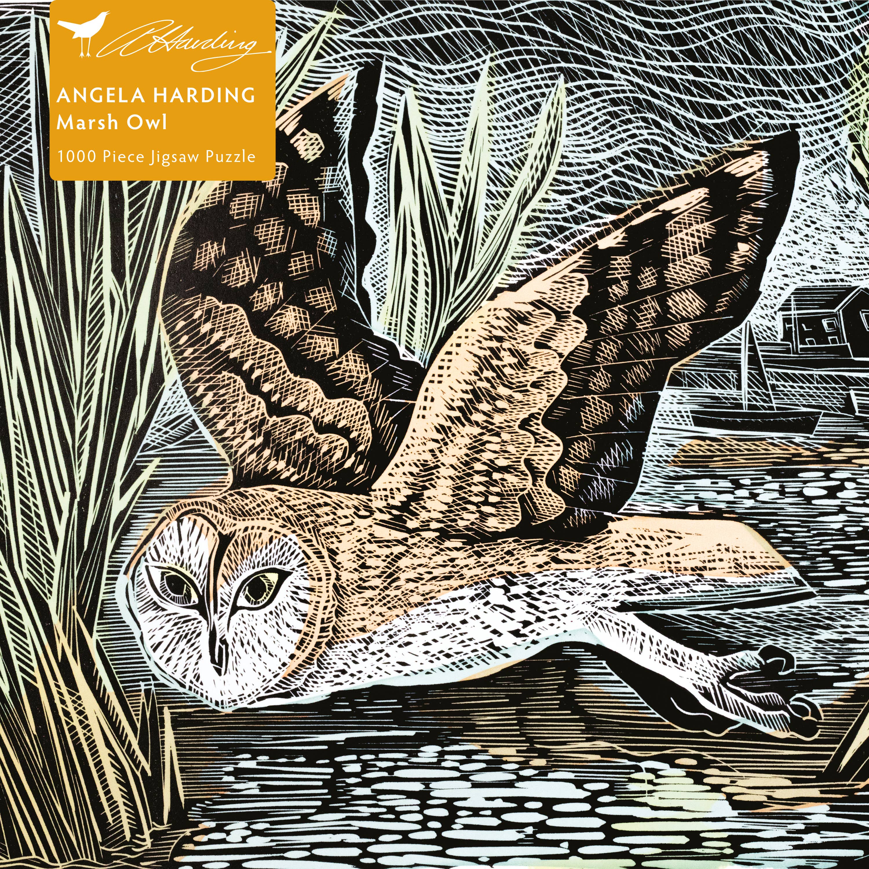 Marsh Owl Sustainable 1000 Piece Jigsaw Puzzle