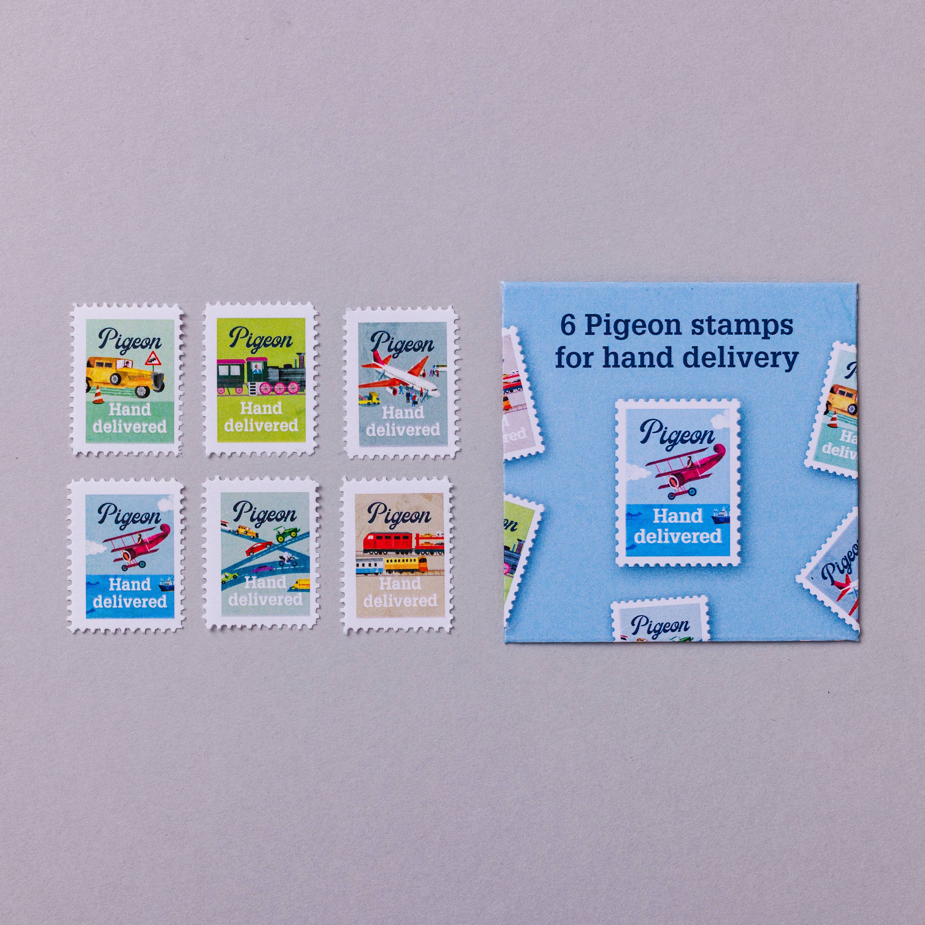 Pack of 6 hand delivery stamps, seals for letters