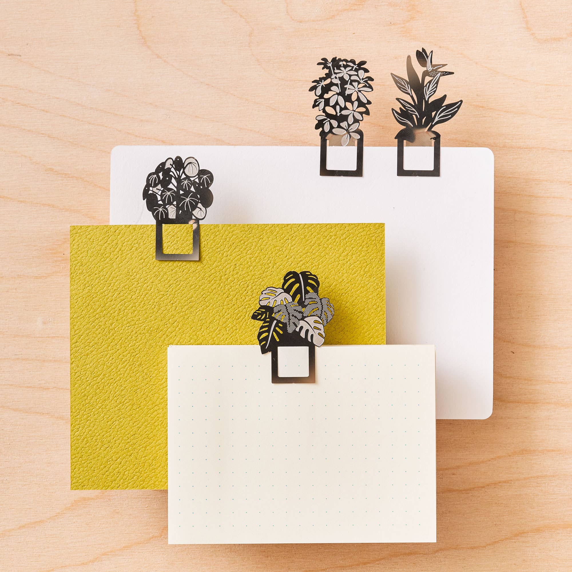 House Plant Bookmarks, set of 4