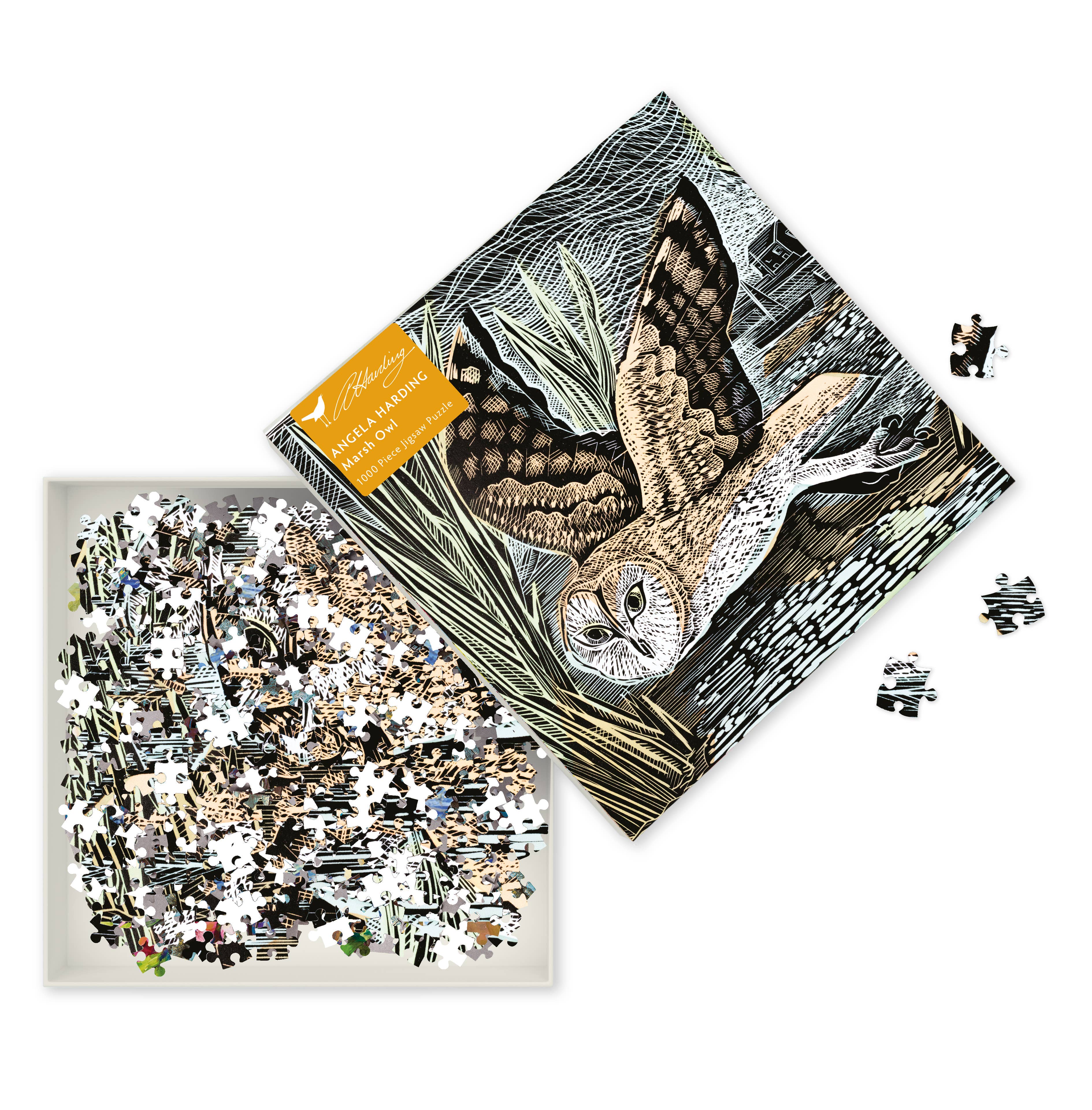 Marsh Owl Sustainable 1000 Piece Jigsaw Puzzle