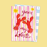 You're My Lobster LOVE Stripe Card