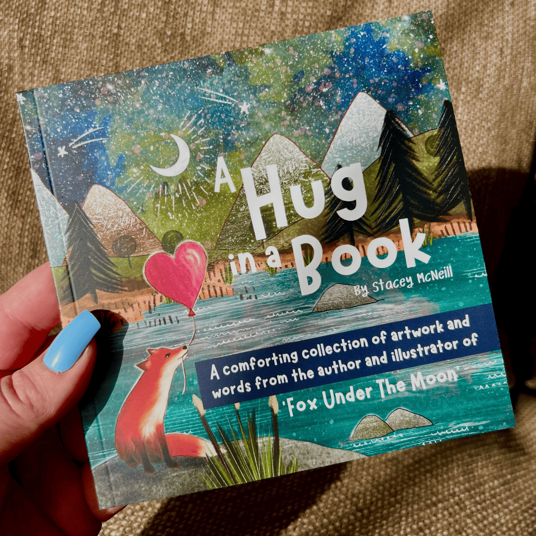 Fox Under The Moon Hug In A Book mini book
