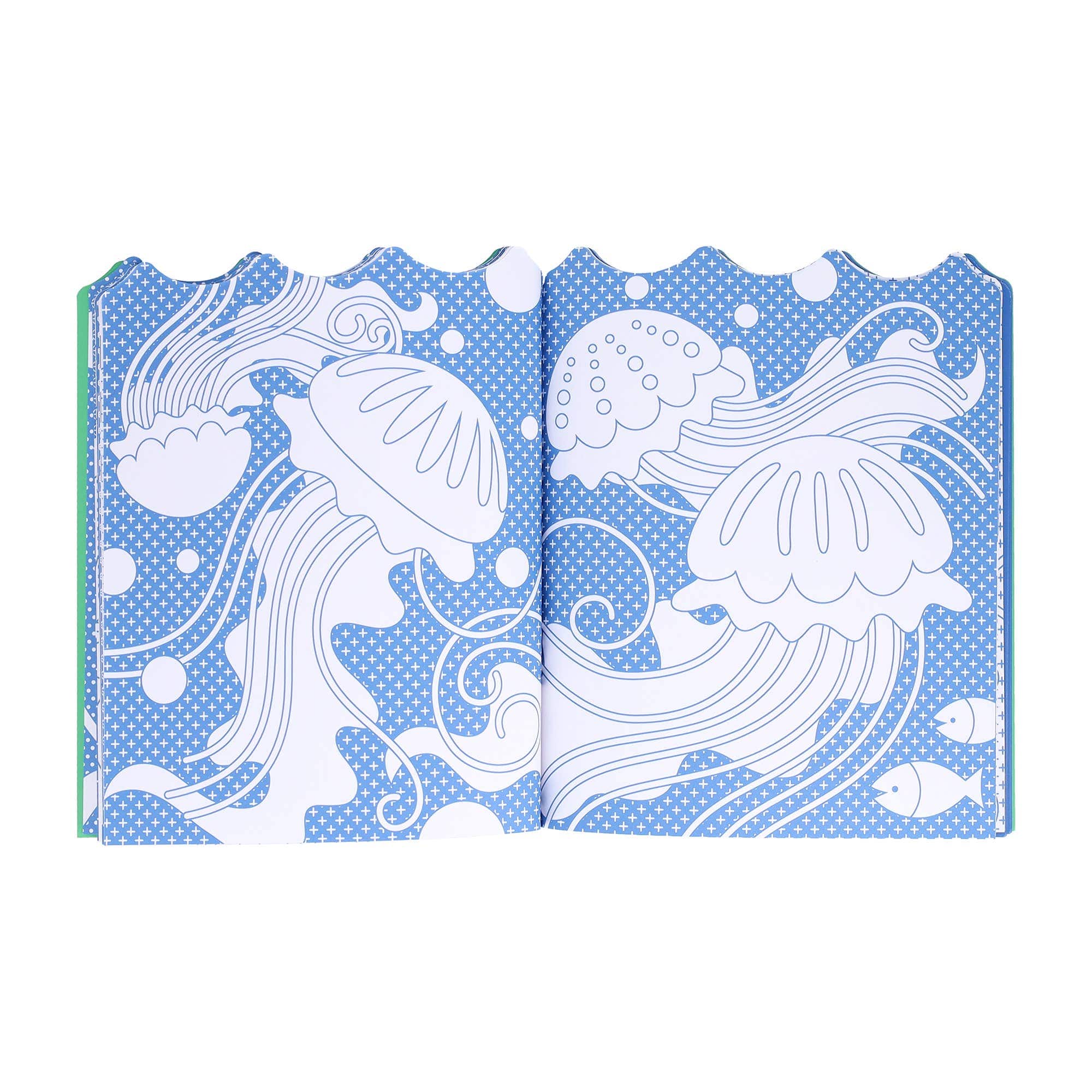 Petit Collage Ocean Colouring Book & Sticker Set, Activity Book (Age 4+)