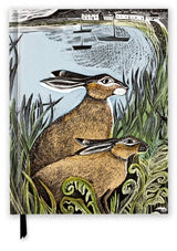 Luxury Foil Embossed Sketchbook, Rathlin Hares 23 x 29cm
