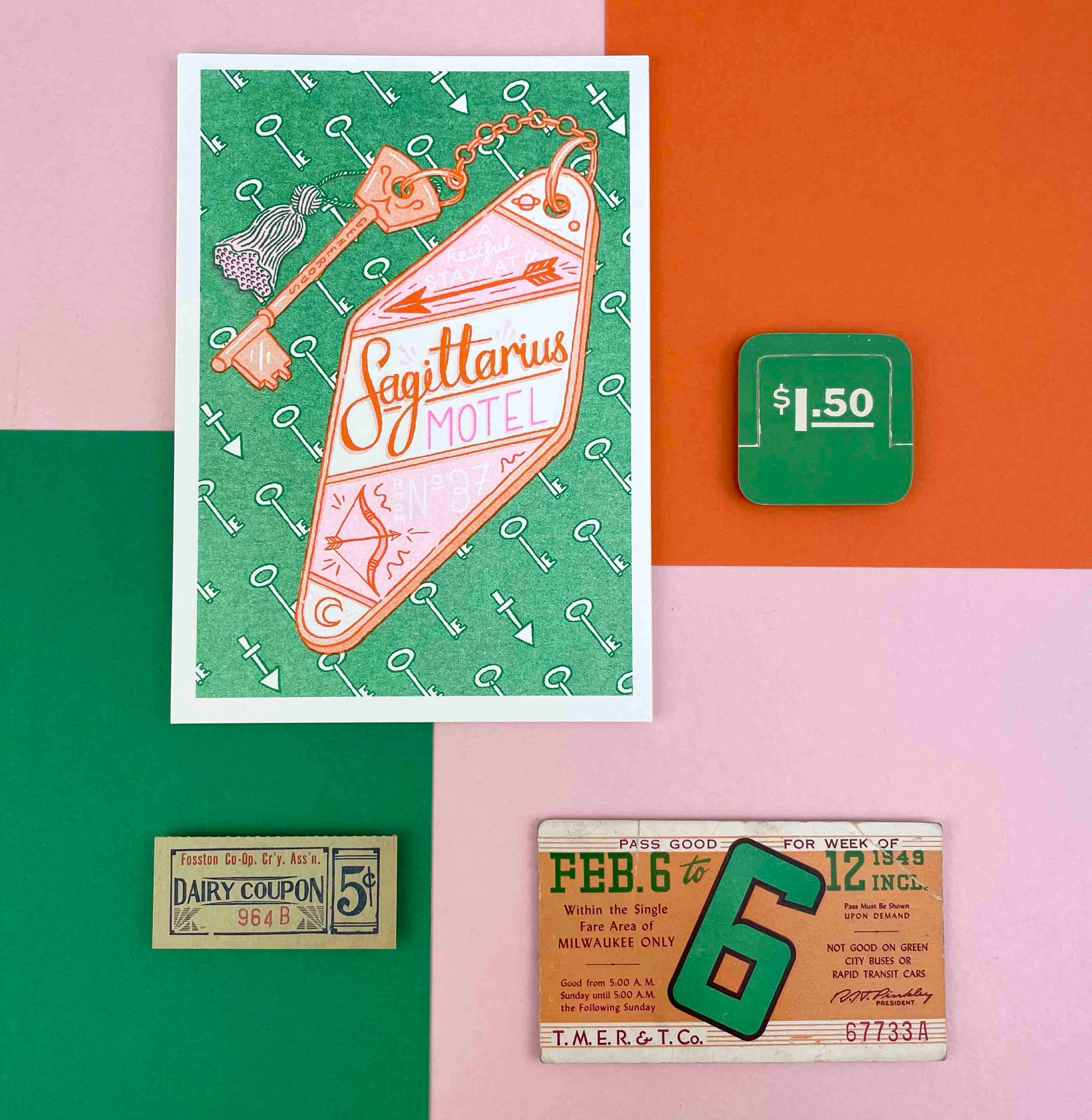 A6 Sagittarius Mini Zodiac print