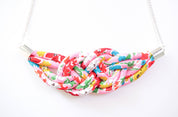 Chunky Liberty Fabric Knot Pendant - Deco Florals: Gloria Lomo