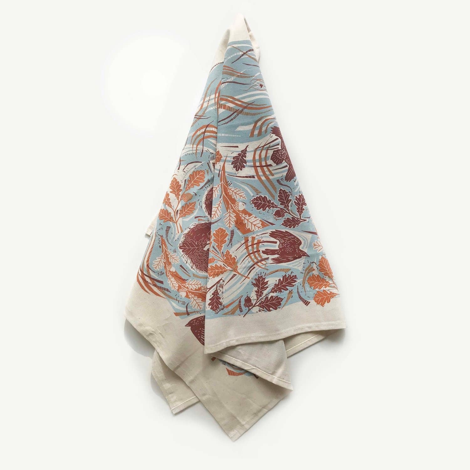 Autumn Woodland Cotton Tea Towel