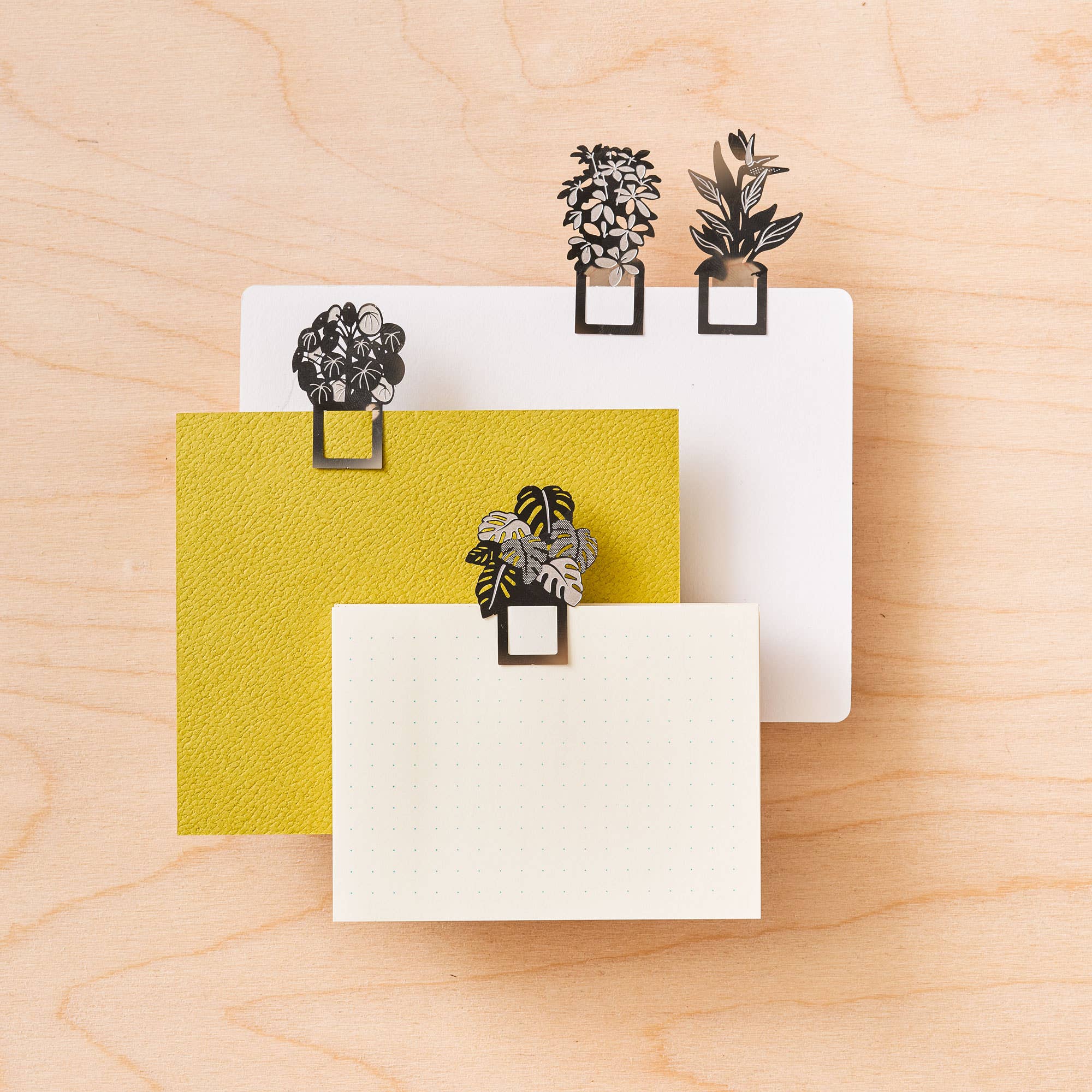 House Plant Bookmarks, set of 4