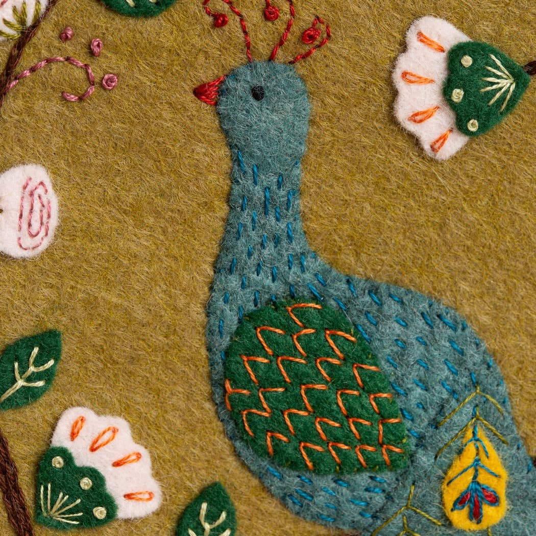 Corinne Lapierre Flamboyant Peacock Embroidery Hoop Kit