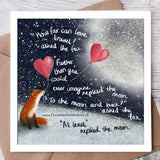 To the moon and back card