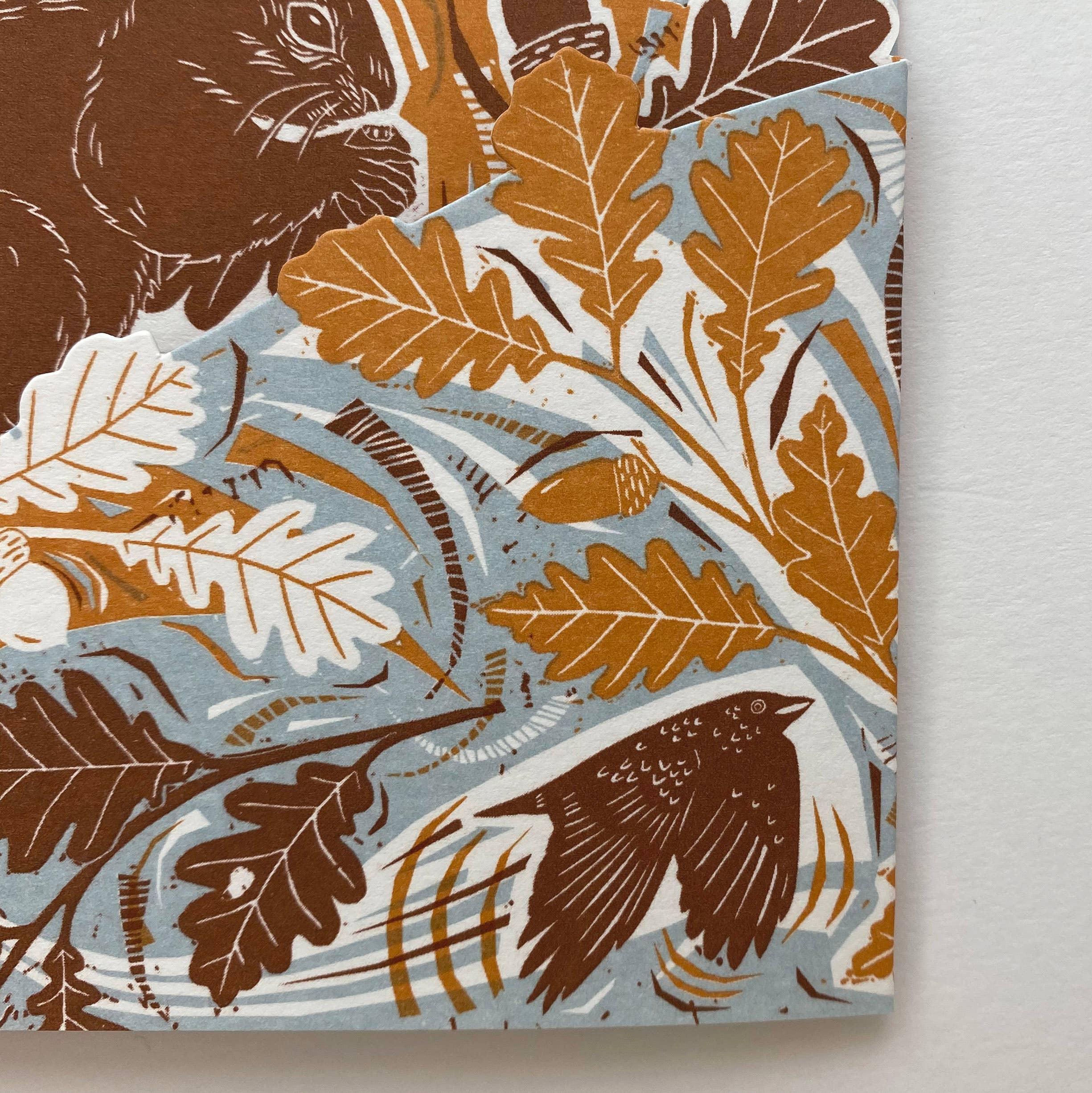Autumn Woodland Squirrel Concertina Card