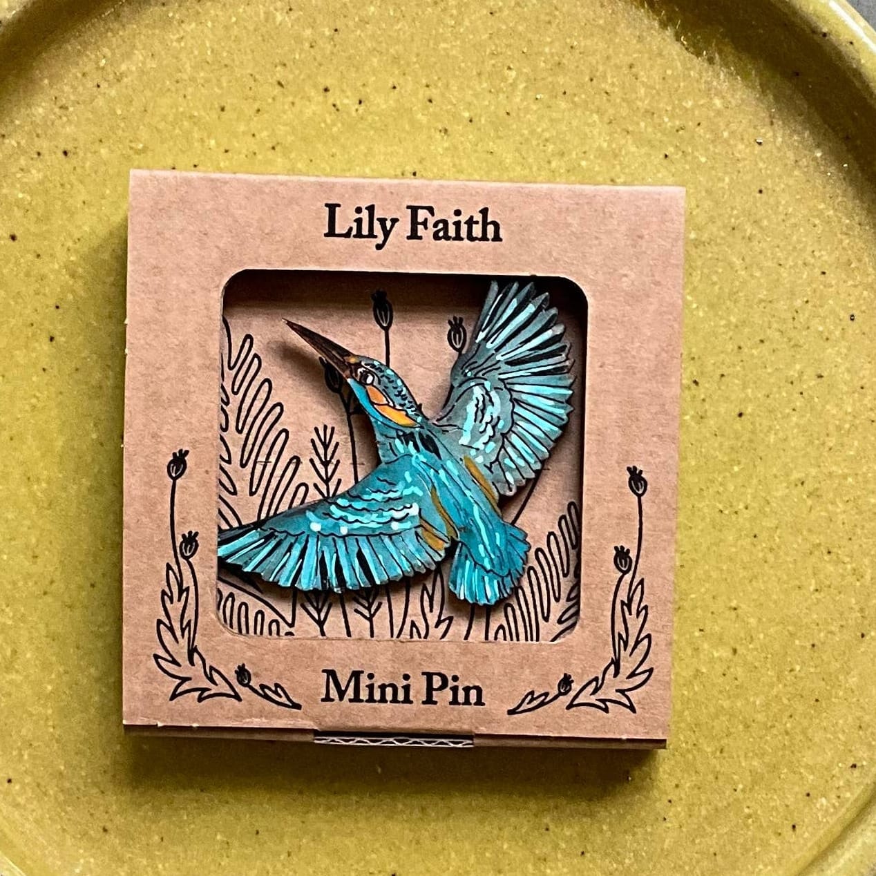 Lily Faith Kingfisher Mini Pin Brooch