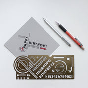 Another Studio Bauhaus Brass Drawing Stencil for Arts and Journaling