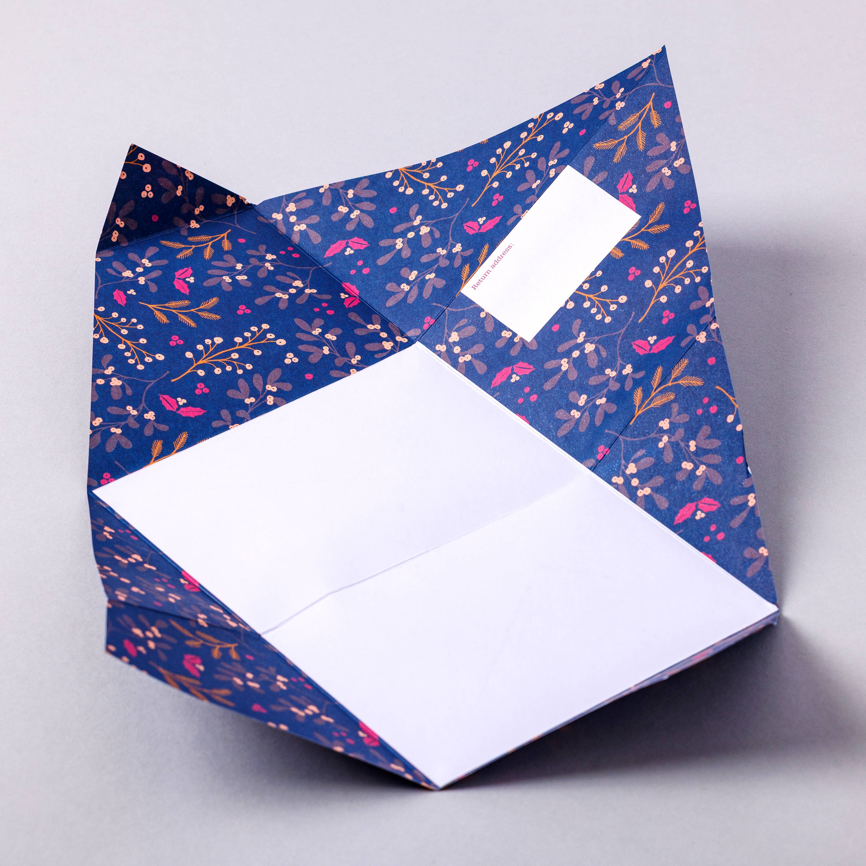 Pigeon Post Fold & Send Letter Set, Winter Berries