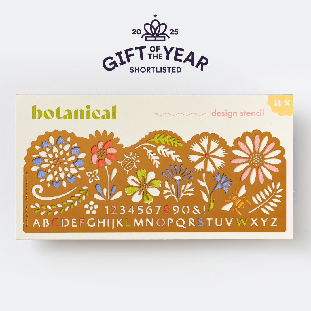 Another Studio Botanical Brass Drawing Stencil for Arts and Journaling