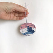 Sledging in the Snow Concertina Christmas Card