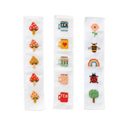 Toadstool cross-stitch bookmark kit