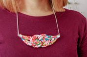 Chunky Liberty Fabric Knot Pendant - Deco Florals: Gloria Lomo