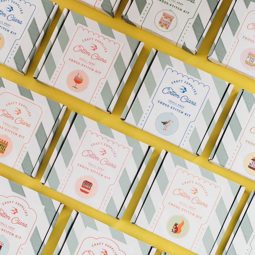 Aperol Cocktail Beginner Counted Cross Stitch Kit