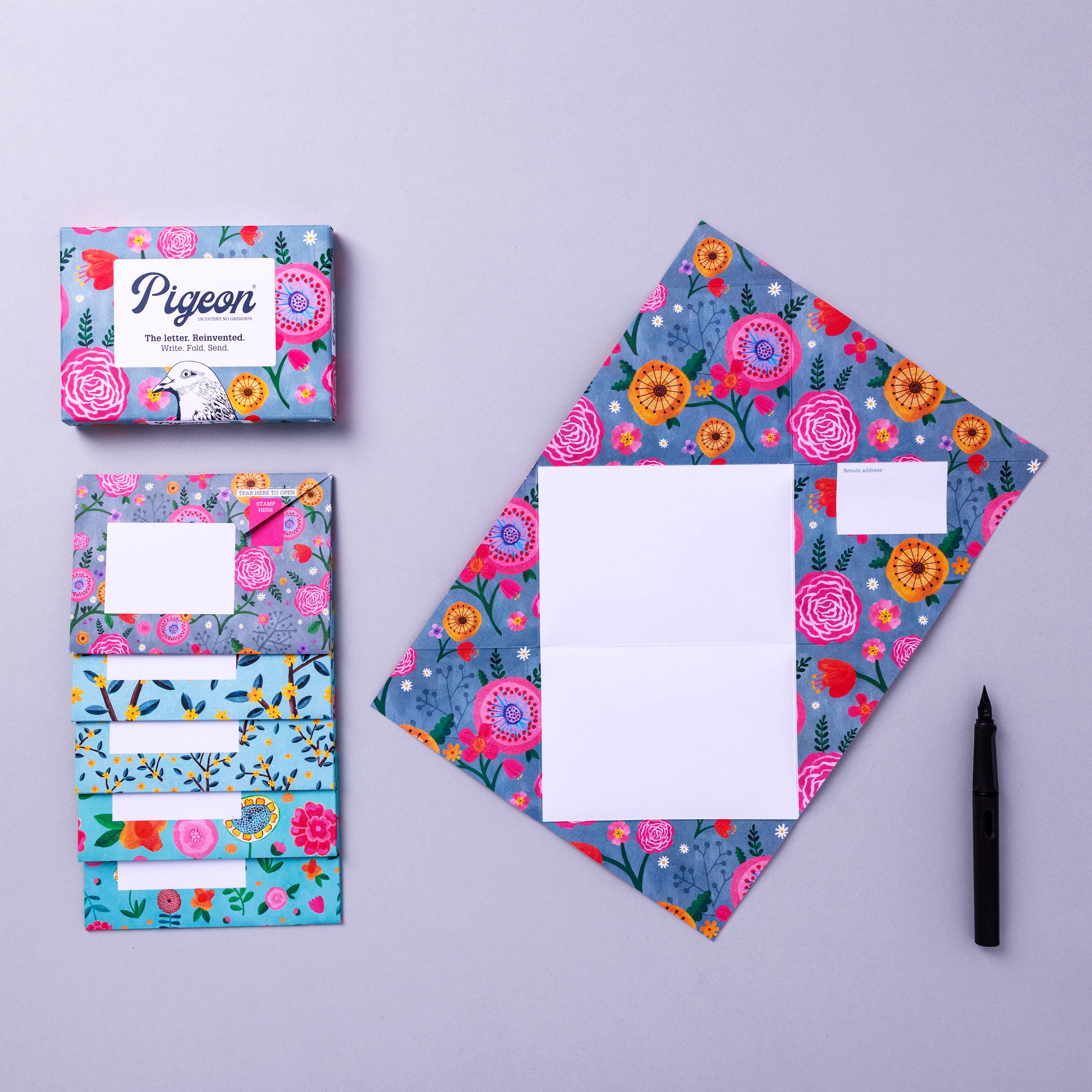 Pigeon Post Fold & Send Letters – Wildflower