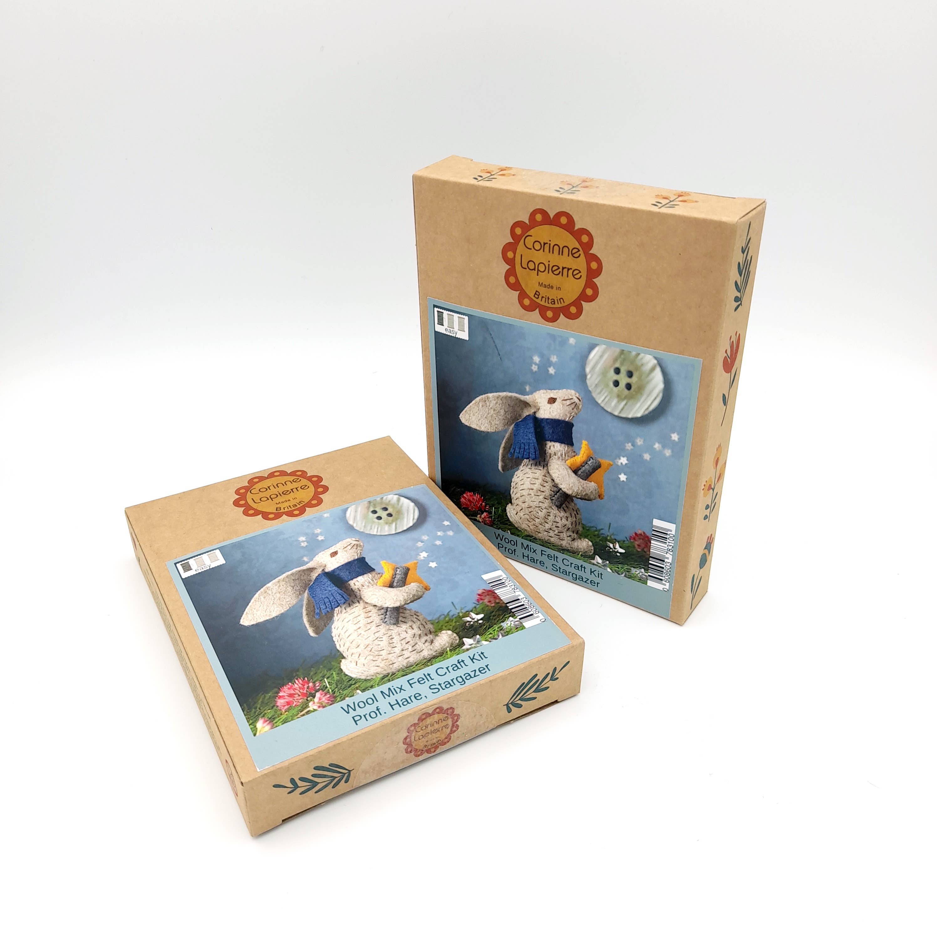 Hare Stargazer Felt Craft Kit, Beginner Sewing Kit