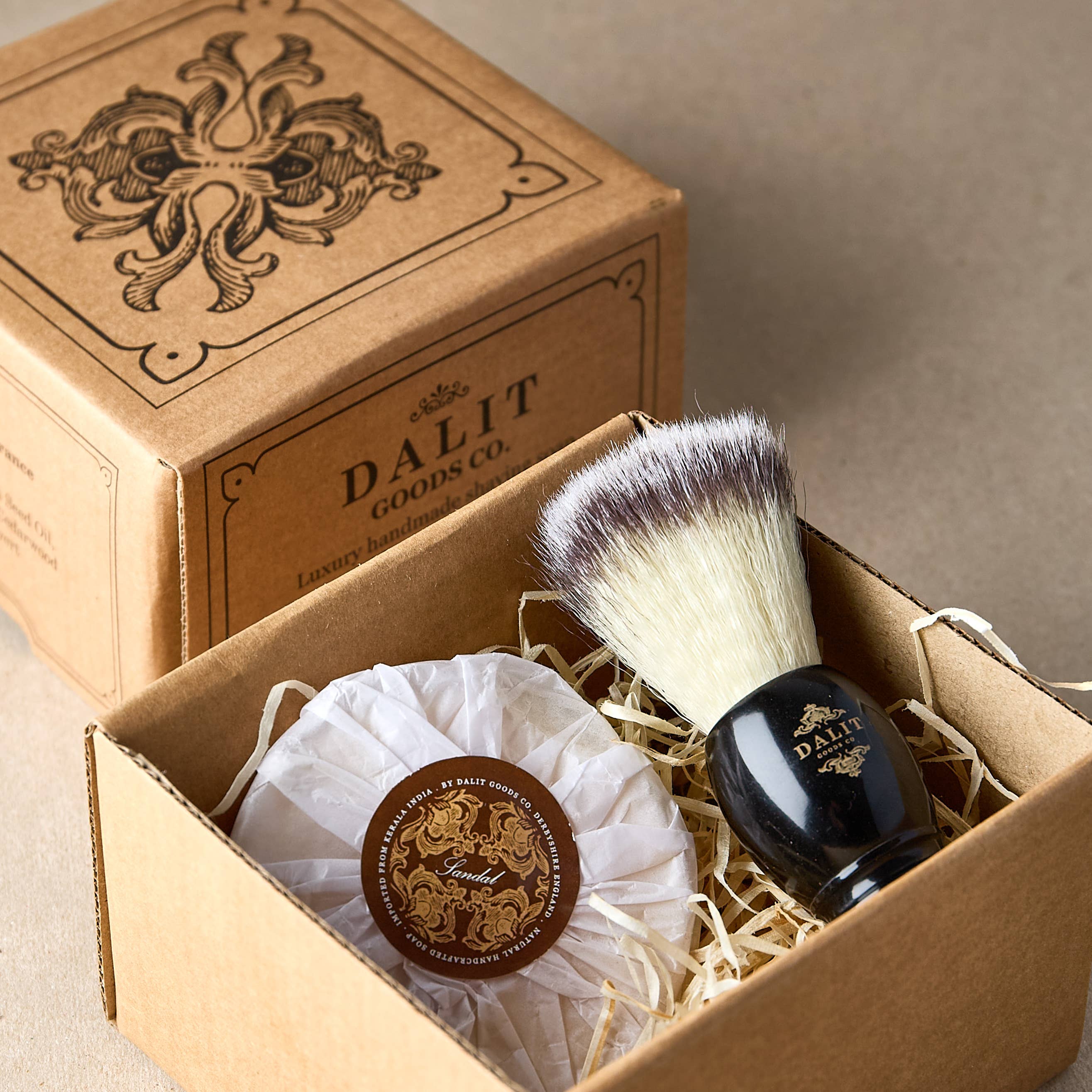 Sandalwood Shaving Soap with Brush for Men
