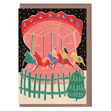 Carousel Christmas Greeting Card