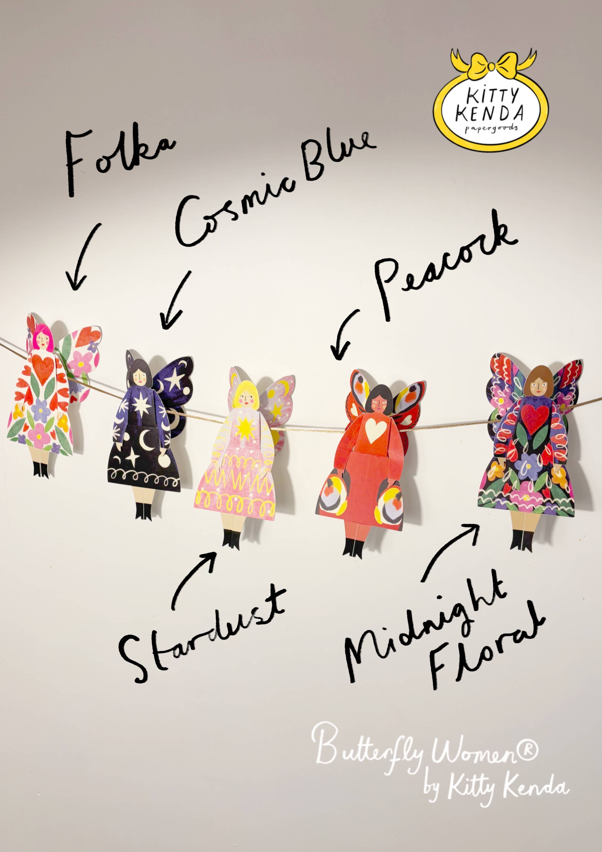 Butterfly Woman 3D Card - Midnight Garden